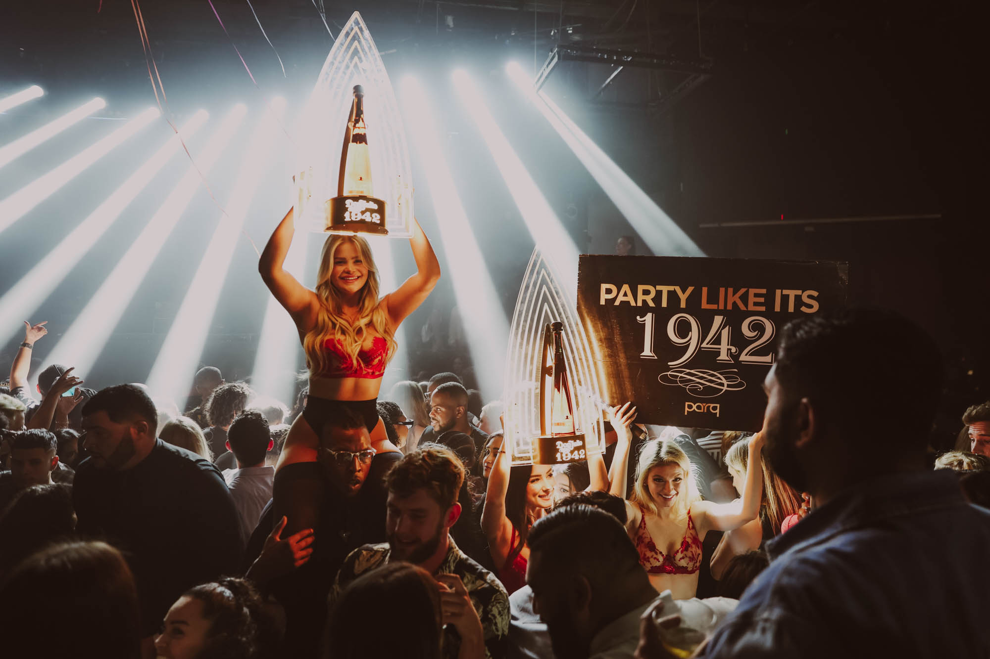 VIP table at Parq Nightclub